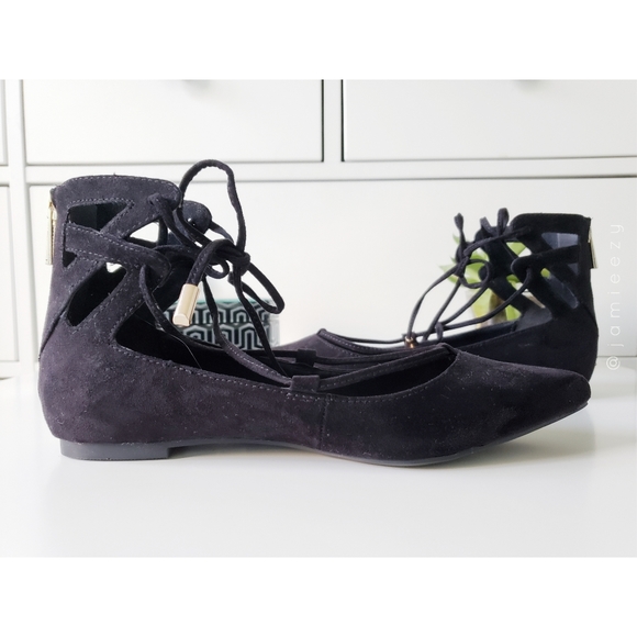 Topshop | "Flight" Ghillie Tie Pointed Toe Flats - Picture 5 of 10